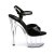 Pleaser Sandales ADORE-709 Noir Transparent EU-37/US-7