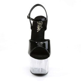 Pleaser Sandales ADORE-709 Noir Transparent EU-38/US-8