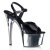 Pleaser Sandales ADORE-709 Noir Argent Chrome EU-35/US-5