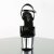 Pleaser Sandales ADORE-709 Noir Argent Chrome EU-35/US-5