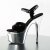 Pleaser Sandales ADORE-709 Noir Argent Chrome EU-35/US-5