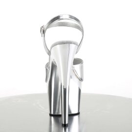 Pleaser Sandales ADORE-709 Argent Métallique Chrome EU-35/US-5