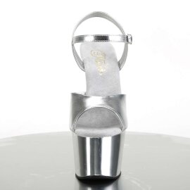 Pleaser Sandales ADORE-709 Argent Métallique Chrome EU-37/US-7