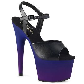 Pleaser Sandales ADORE-709BP Noir Bleu-Violet EU-35/US-5