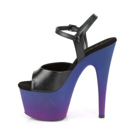 Pleaser Sandales ADORE-709BP Noir Bleu-Violet EU-35/US-5