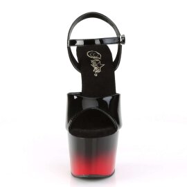 Pleaser Sandales ADORE-709BR-H Noir Rouge Chrome EU-35/US-5