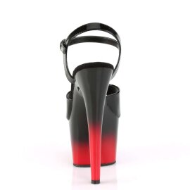 Pleaser Sandales ADORE-709BR-H Noir Rouge Chrome EU-35/US-5