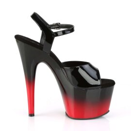 Pleaser Sandales ADORE-709BR-H Noir Rouge Chrome EU-35/US-5