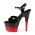Pleaser Sandales ADORE-709BR-H Noir Rouge Chrome EU-35/US-5