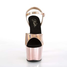 Pleaser Sandales ADORE-709HGCH Or Rose Hologramme Chrome EU-36/US-6