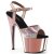 Pleaser Sandales ADORE-709HGCH Or Rose Hologramme Chrome EU-36/US-6