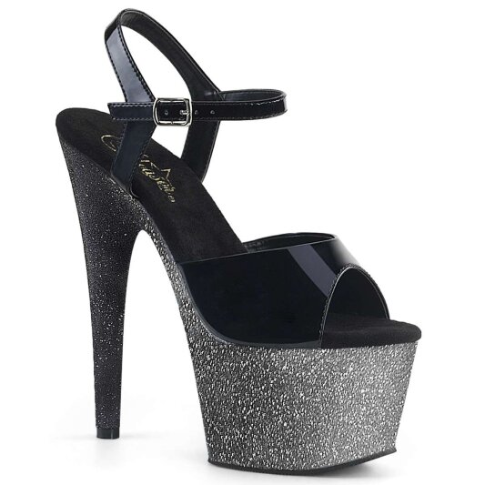 Pleaser Sandales ADORE-709OMBRE Noir Argent Noir Multi Paillettes EU-39/US-9