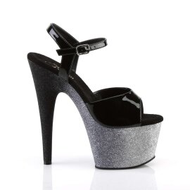 Pleaser Sandales ADORE-709OMBRE Noir Argent Noir Multi Paillettes EU-39/US-9