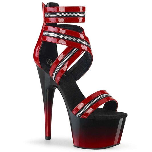 Pleaser Sandales ADORE-766 Rouge Noir EU-35/US-5