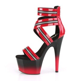 Pleaser Sandales ADORE-766 Rouge Noir EU-35/US-5