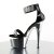 Pleaser Sandales ADORE-769RS Noir Argent Chrome EU-42/US-12