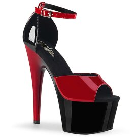 Pleaser Sandales ADORE-789 Rouge Noir EU-36/US-6