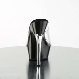 Pleaser Mules ALLURE-601 Transparent Noir EU-35/US-5