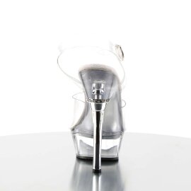 Pleaser Sandales ALLURE-608 Transparent Argent EU-35/US-5