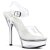 Pleaser Sandales ALLURE-608 Transparent Argent EU-39/US-9