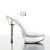 Pleaser Sandales ALLURE-608 Transparent Argent EU-39/US-9