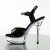 Pleaser Sandales ALLURE-609 Noir Transparent EU-39/US-9