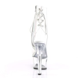 Pleaser Bottines ASPIRE-1018C Transparent Argent EU-35/US-5