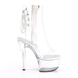 Pleaser Bottines ASPIRE-1018C Transparent Argent EU-35/US-5