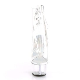 Pleaser Bottines ASPIRE-1018C Transparent Argent EU-37/US-7