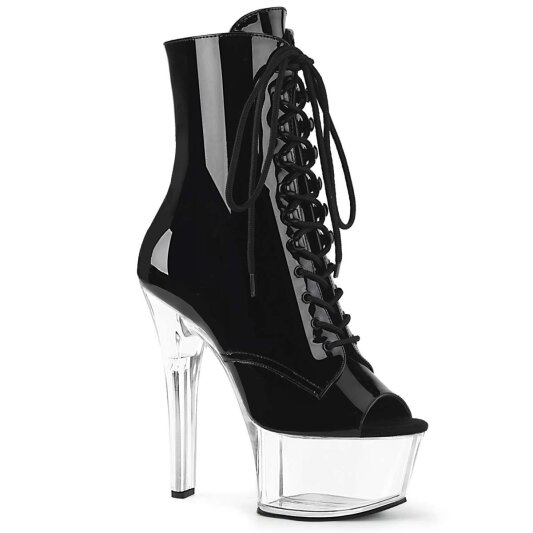 Pleaser Bottines ASPIRE-1021 Noir Transparent EU-35/US-5