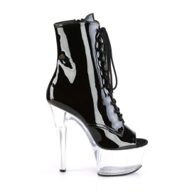 Pleaser Bottines ASPIRE-1021 Noir Transparent EU-35/US-5
