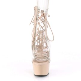 Pleaser Bottines ASPIRE-600-30 Transparent Nude EU-35/US-5
