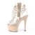 Pleaser Bottines ASPIRE-600-30 Transparent Nude EU-35/US-5