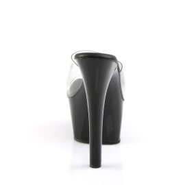Pleaser Mules ASPIRE-601 Transparent Noir Strass EU-37/US-7