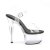 Pleaser Sandales ASPIRE-608 Transparent Noir EU-35/US-5