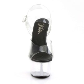 Pleaser Sandales ASPIRE-608 Transparent Noir EU-37/US-7