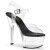 Pleaser Sandales ASPIRE-608 Transparent Noir EU-37/US-7