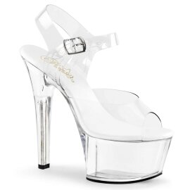 Pleaser Sandales ASPIRE-608 Transparent Argent EU-37/US-7