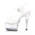 Pleaser Sandales ASPIRE-608 Transparent Argent EU-38/US-8