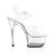 Pleaser Sandales ASPIRE-608 Transparent Argent EU-38/US-8