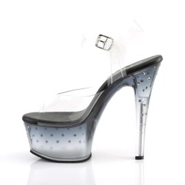 Pleaser Sandales ASPIRE-608STD Transparent Noir EU-35/US-5
