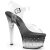 Pleaser Sandales ASPIRE-608STD Transparent Noir EU-35/US-5