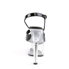 Pleaser Sandales ASPIRE-609 Noir Transparent EU-35/US-5