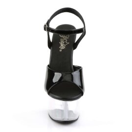 Pleaser Sandales ASPIRE-609 Noir Transparent EU-38/US-8