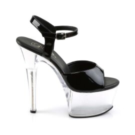 Pleaser Sandales ASPIRE-609 Noir Transparent EU-38/US-8