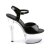 Pleaser Sandales ASPIRE-609 Noir Transparent EU-38/US-8