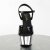 Pleaser Sandales ASPIRE-609 Noir Argent Chrome EU-38/US-8