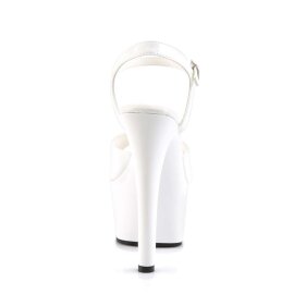 Pleaser Sandales ASPIRE-609 Blanc EU-38/US-8