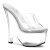 Pleaser Mules BEAU-601 Transparent Argent EU-36/US-6