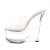 Pleaser Mules BEAU-601 Transparent Argent EU-37/US-7